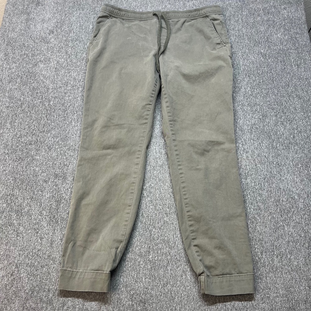 TenTree Mens Destination Joggers Olive Green Elastic Waist Utility Pants Large